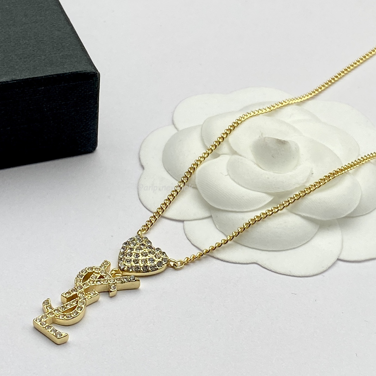 Saint Laurent Heart Charm Necklace (4) - www.newkick.vip